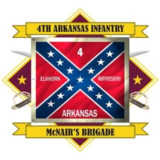 4th Arkansas Infantry (Flag 5.1).png Iron On for $12.50