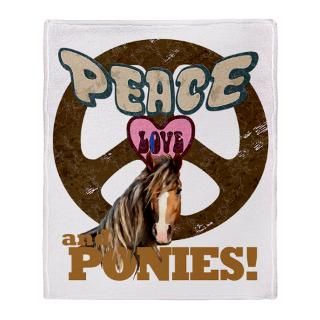 Peace Love and Ponies Stadium Blanket for $59.50