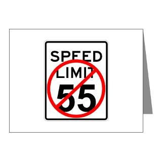 No 55 limit sign Note Cards (Pk of 20)
