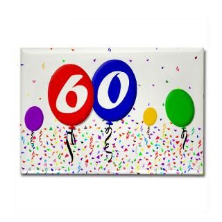 60 Gifts  60 Magnets  60th Birthday Rectangle Magnet