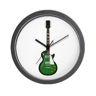 Green Electric Guitar Wall Clock for $18.00