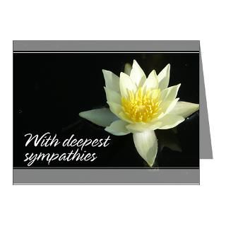 White Lotusflower Sympathy Cards 4.25x5.5 (20 Pk)