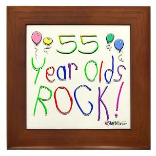 55 Year Old Birthday Party Framed Art Tiles  Buy 55 Year Old Birthday