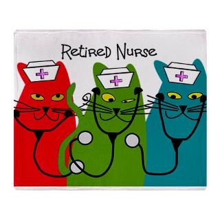 Retired Nurse Blanket CATS.PNG Stadium Blanket for $59.50