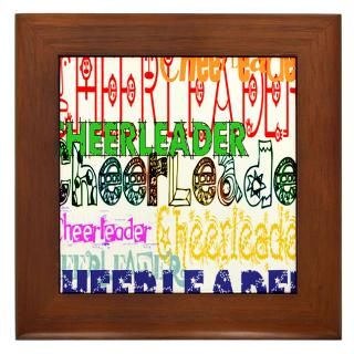 multi cheerleader framed tile $ 10 62