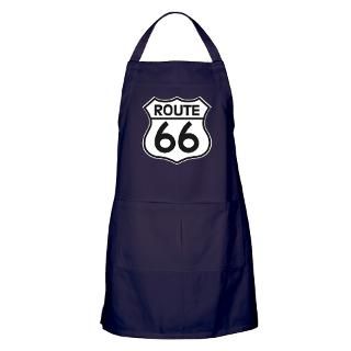 Route 66 Highway Sign Biker Apron (dark) by Route_66_Highway_Sign