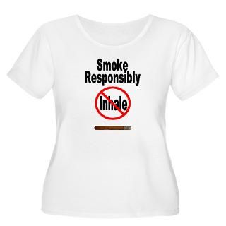 Smoke Responsibly Womens Plus Size Scoop Neck T S