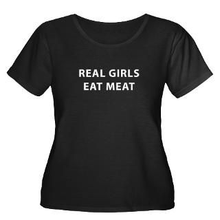 REAL GIRLS EAT MEAT Plus Size T Shirt by CelebStyle