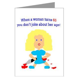 65 Age humor Greeting Cards (Pk of 10)
