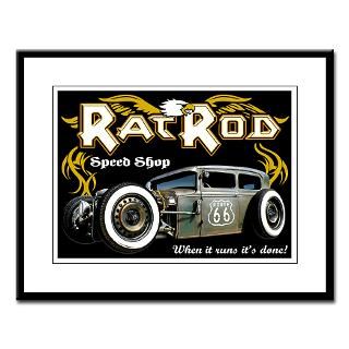Rat Rod Speed Shop 66 Large Framed Print