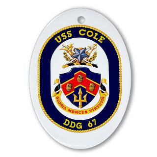USS Cole DDG 67 Oval Ornament for $12.50