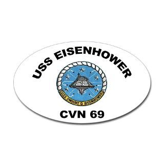 USS Eisenhower CVN 69 Oval Sticker