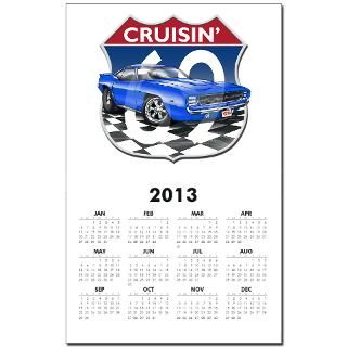 Blue 69 Camaro Calendar Print for