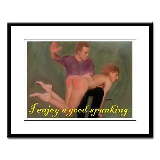 enjoy a good spanking Large Framed Print