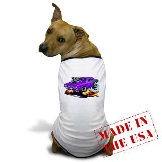 Gifts  Art Pet Stuff  1971 72 Hemi Cuda Purple Car Dog T Shirt