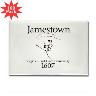 Jamestown 1607 Rectangle Magnet (100 pack)