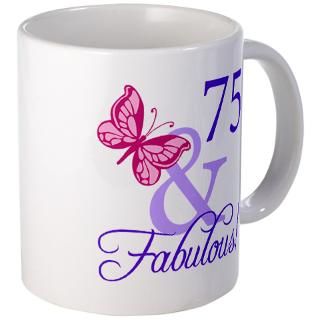 75 Gifts  75 Drinkware  75th Birthday Butterfly Mug
