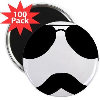 Aviators & a Mustache 2.25 Magnet (100 pack)