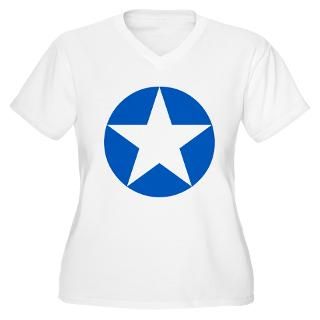 blue disc star women s plus size v neck t shirt $ 27 77