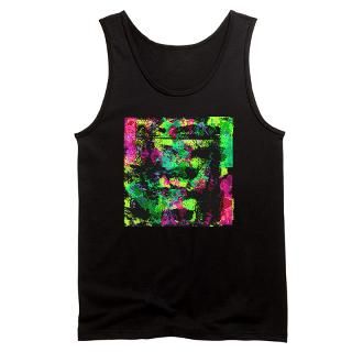 Tank Tops  80s Flourescent Mens Dark Tank Top