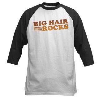 Sleeve Ts  Big Hair Rocks 80s Baseball Jersey