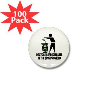 funny recycling leprechauns mini button 100 pack $ 83 99