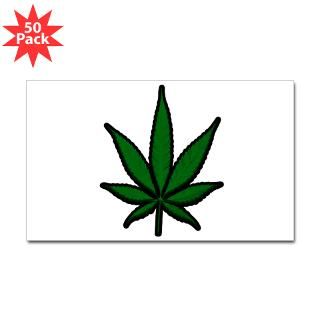 pot leaf sticker rectangle 50 pk $ 83 99