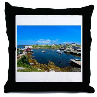 Peggys Cove Nova Scotia Photos Throw Pillow