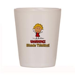 WARNING Blonde Thinking  Irony Design Fun Shop   Humorous & Funny T