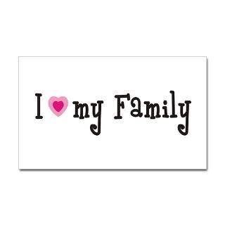Love my Family Rectangle Sticker