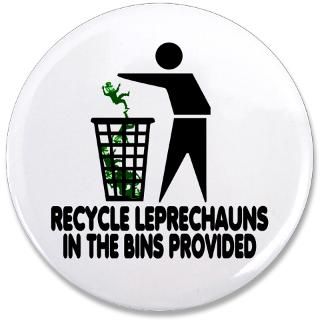 Funny Irish TShirts Leprechaun recycling design  Bignumptees funny