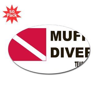 muff diver sticker oval 50 pk $ 83 99