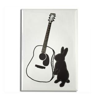 bunny & guitar Rectangle Magnet