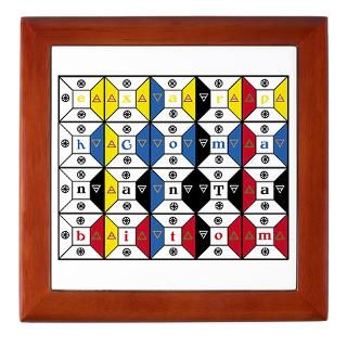 Enochian Tablet of Union Engl Framed Tile by unioneng