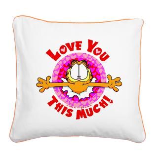 Love You This Much Square Canvas Pillow
