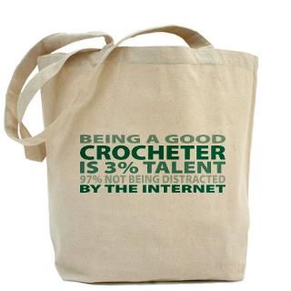 Hooked on crochet II Tote Bag by corriewebstore