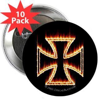 flames iron cross 2 25 button 10 pack $ 23 98