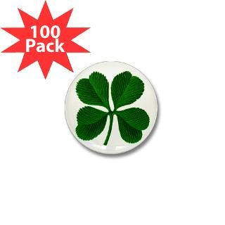  Clover Buttons  Lucky Four Leaf Clover Mini Button (100 pack