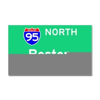 Boston MA, Interstate 95 North Sticker (Rectangula Sticker