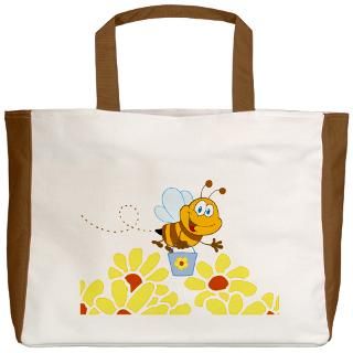 Bee Gifts  Bee Bags  Cartoon Honey Bee Beach Tote