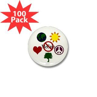Six Symbols Anti McCain Pins (100 pk)  Anti McCain  Irregular