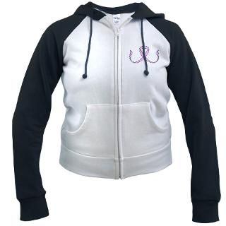 boobie ribbon women s raglan hoodie $ 62 98