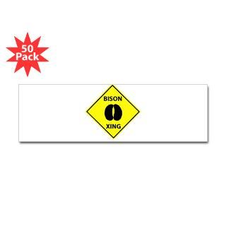 bison crossing bumper sticker 50 pk $ 106 99