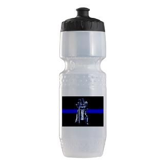 Cop Gifts  Cop Water Bottles  Freemason Templar Thin Blue L Trek
