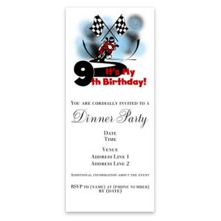 Motorcycle Racing 9th Birthday Jerse Invitations by Admin_CP1147651