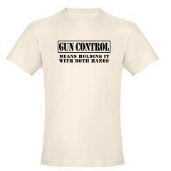 funny gun control Organic Mens Fitted T Shirt