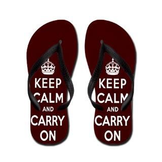 Brown Gifts  Brown Bathroom  KEEP CALM AND CARRY ON Flip Flops