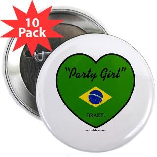 Party Girl Brazil 2.25 Button (10 pack)