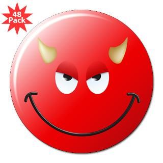 Devil Smiley Face 3 Lapel Sticker (48 pk)