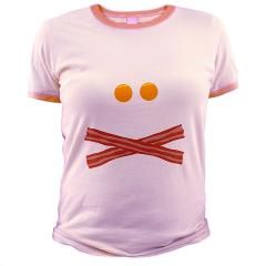 Eggs Bacon Skull T Shirt by zookyshirts